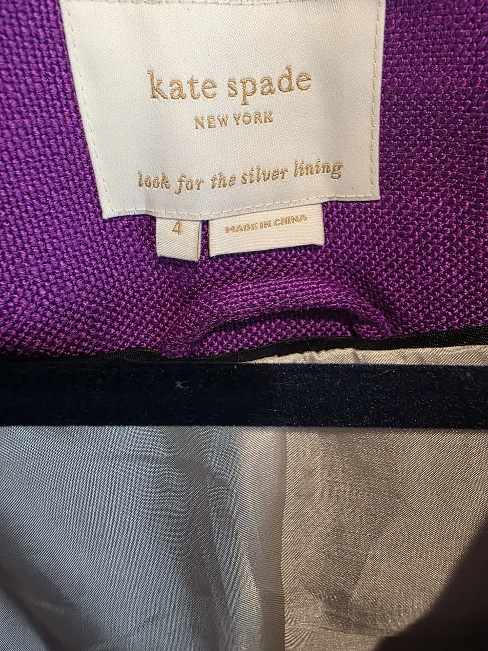 kate spade Micah Purple Short-Sleeve Open-Front Blazer
